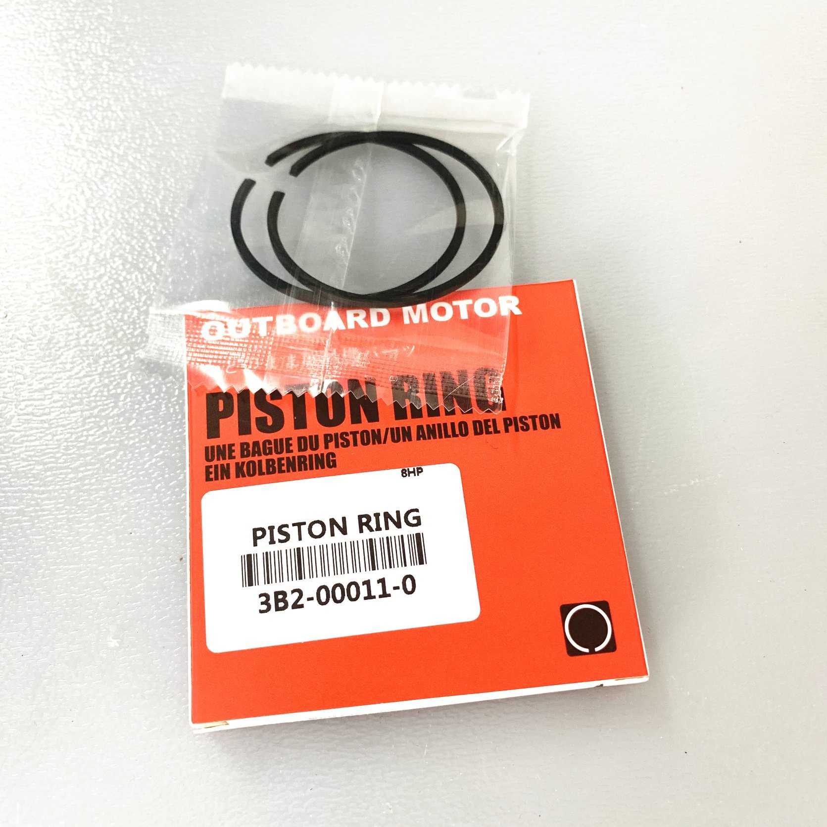 Piston Ring Set 3b2-00011-0 Fit Tohatsu Nissan Outboard 9.8HP 8HP 50mm 2t, 3b2-00011-1,